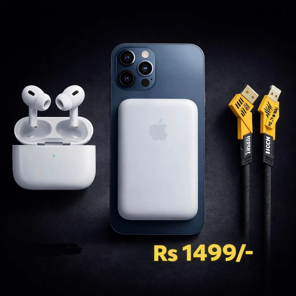 TAHPODS PRO 2 WITH FREE MAGSAFE POWERPACK 10000 MAH WITH FREE 4 IN 1 MULTI CHARGING CABLE
