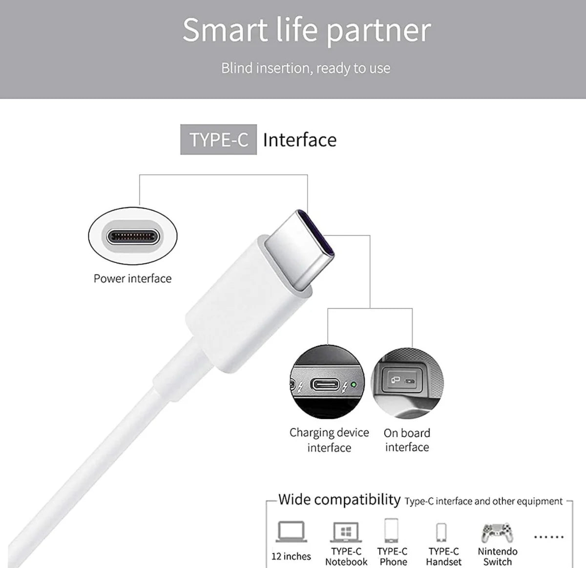 60W USB-C Charge Cable (1m)